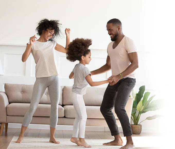 Family dancing together