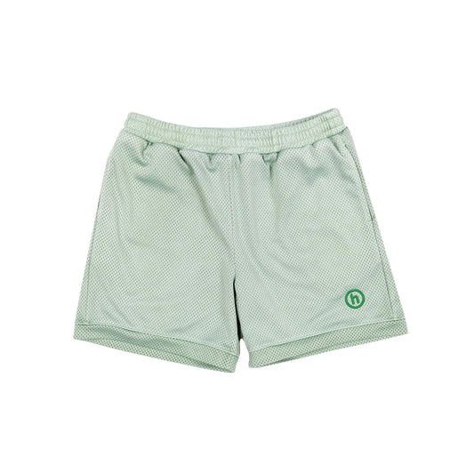 supreme small box baggy mesh short green-