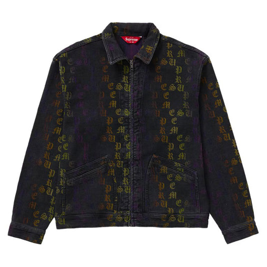 Supreme Script Jacquard Denim Trucker Jacket