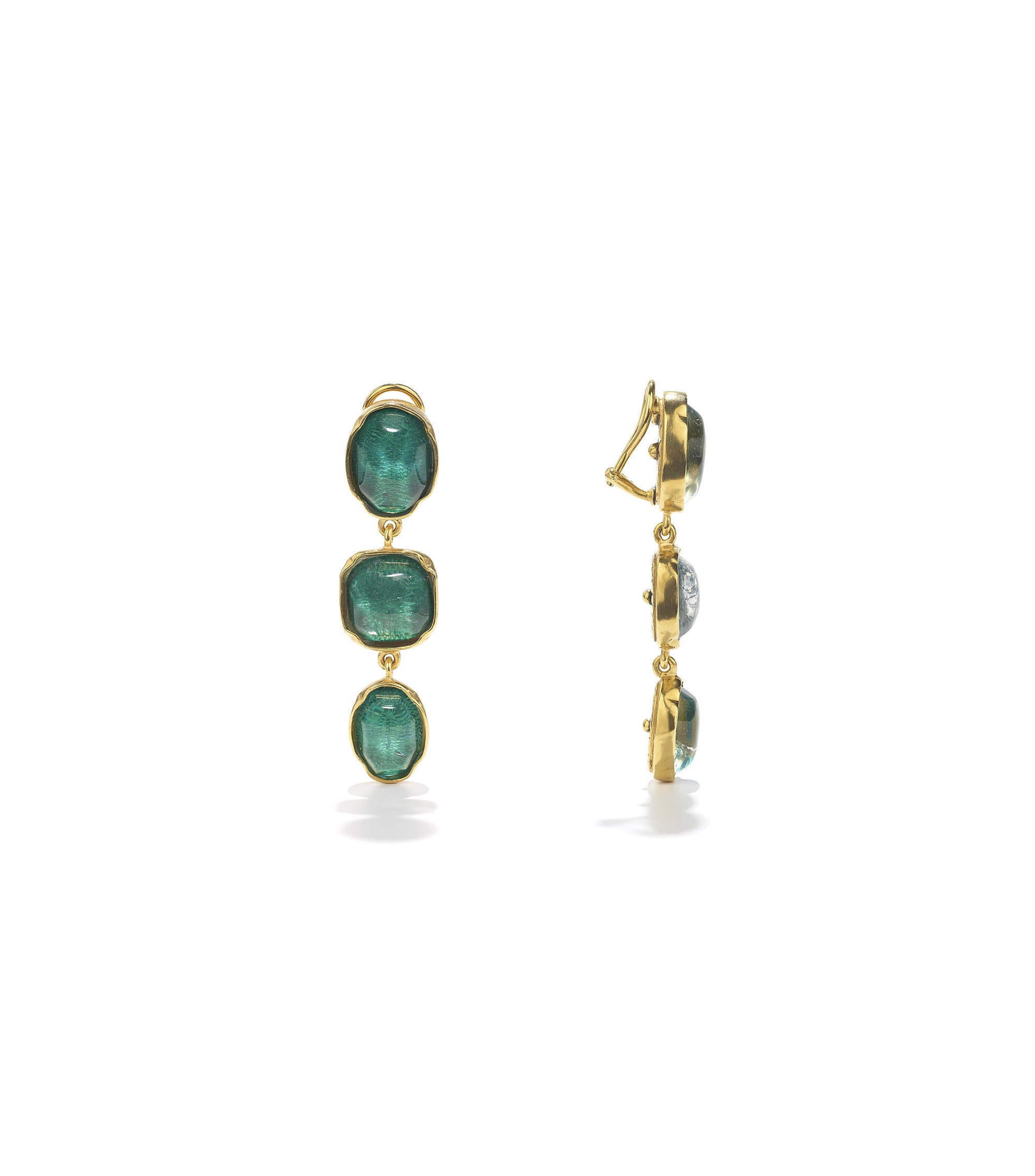 Cabochons three pendants earrings