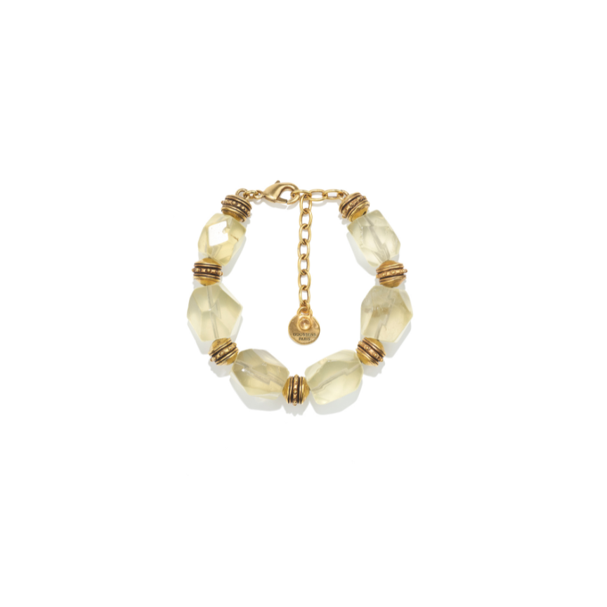 Syracuse bracelet  Yellow Gold and jasmin yellow