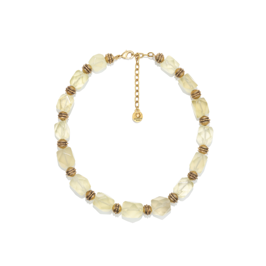 Syracuse necklace Yellow Gold and yasmin yellow