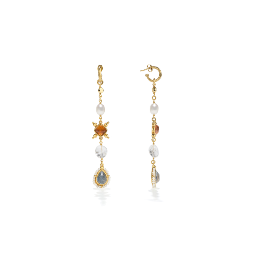 Venise long pendant earrings Yellow Gold