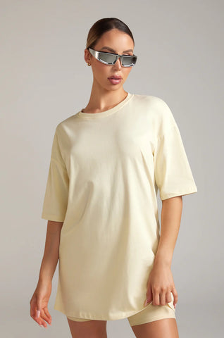 Oversized Tshirt Trend For Women - women's boyfriend tshirt - cream oversized shirt - kate galliano activewear