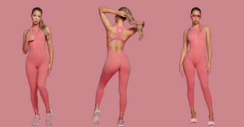 The Versatility of Kate Galliano Activewear's Pink Jumpsuit - pink jumpsuit for women - pink gym jumpsuit - pink workout jumpsuit