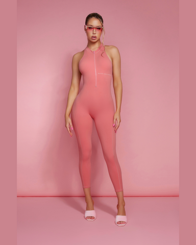 Why Choose Kate Galliano's Pink Jumpsuit for Your Activewear Wardrobe?  - pink jumpsuit - barbie pink jumpsuit - pink activewear jumpsuit - pink workout jumpsuit - pink jumpsuit for workout