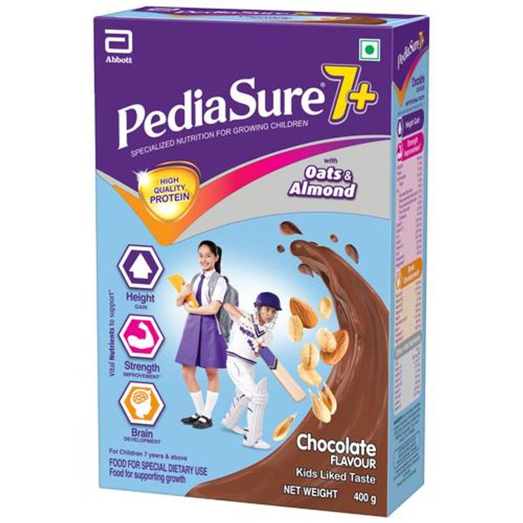 PediaSure Specialized Nutrition Drink Powder Scientifically Designed  Nutrition for Growing Children Chocolate with Oats & Almond: Buy box of  400.0 gm Powder at best price in India