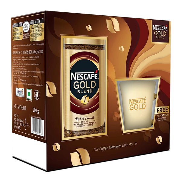 Nescafe Coffee Powder Gold Blend, 200 g (Get Free Ceramic Mug) – Fetch N Buy | North