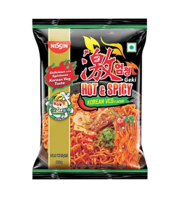 Nissin Geki Hot & Spicy Korean Veg Noodles