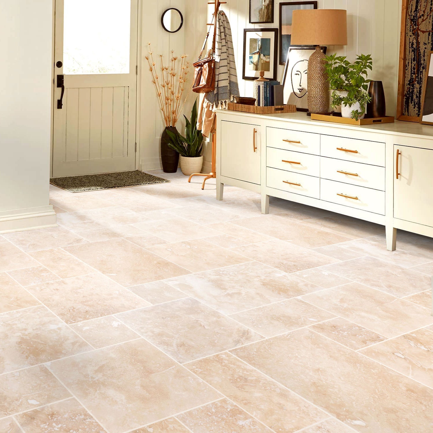Tuscany Beige Travertine Tiles 4 sized Pattern Honed and Filled - Belair Collection