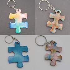 jigsaw puzzle key chain