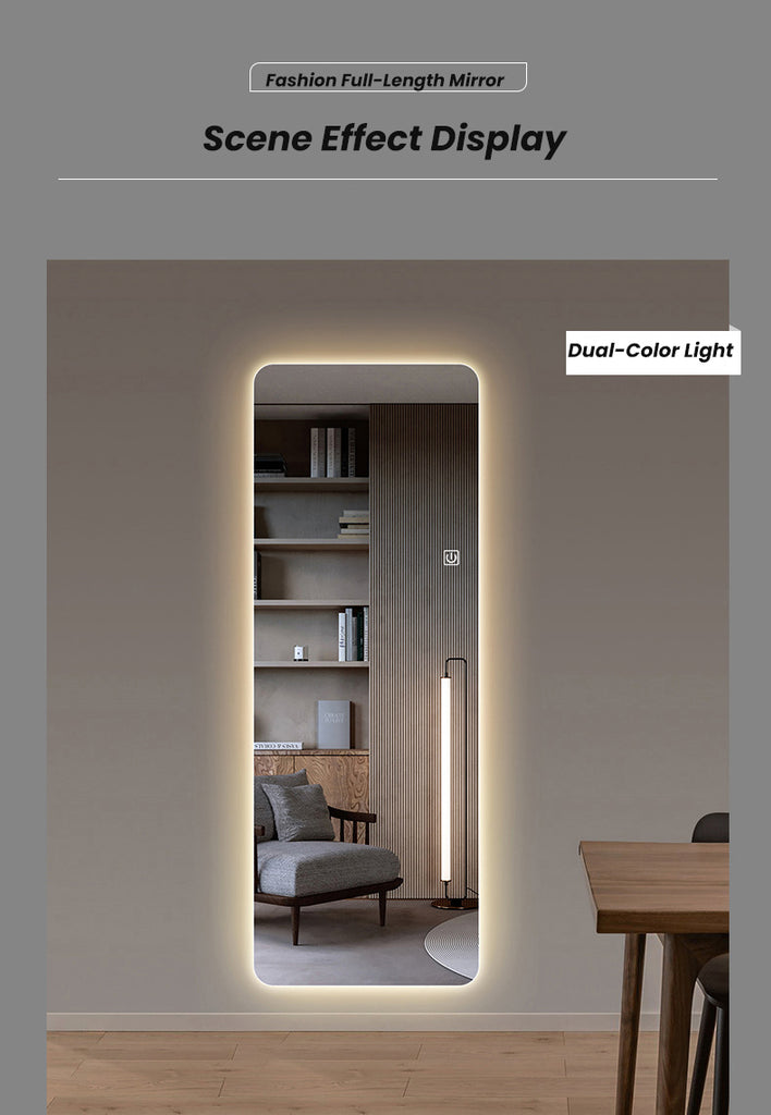 Full Length Led Mirror Smart Touch Screen Elegant lighted mirror for Home  Decor