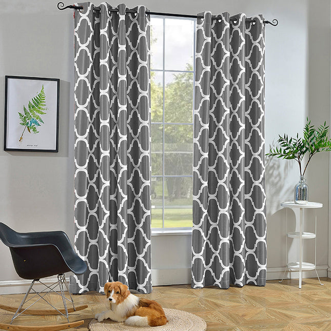 Geometric Patterns Curtain Thermal Insulated Grommet Curtains - Melodieux