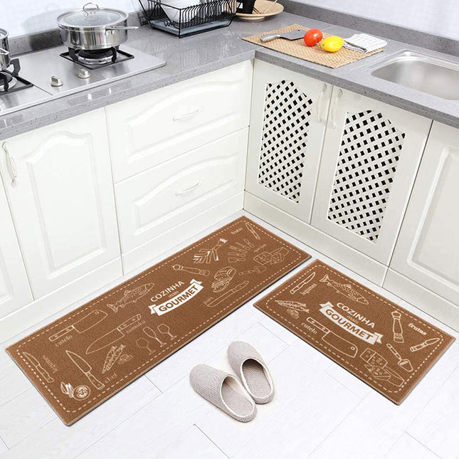 2 PCS Kitchen Floor Mats Sink and Stove Cozinha Design Kitchen