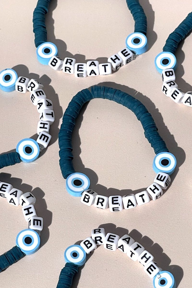 Breathe Inspirational Beaded Bracelet