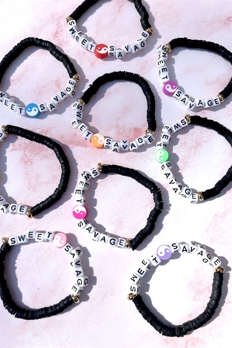 Sweet + Savage Inspirational Beaded Bracelet