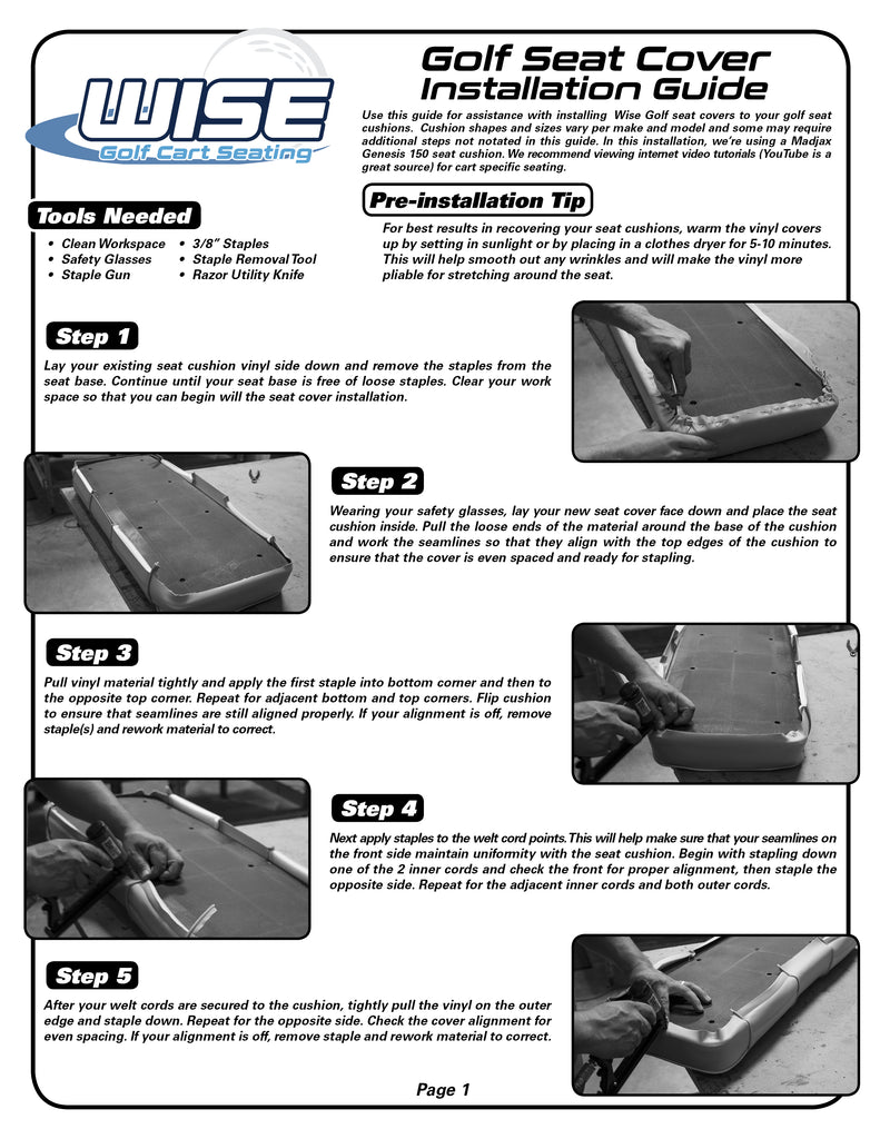 Golf Seat Cover Installation Guide –