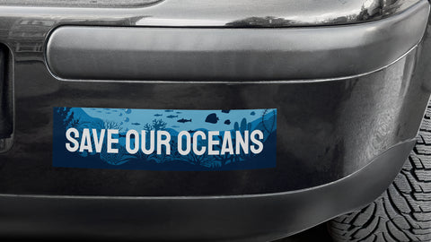 save our oceans car bumper sticker