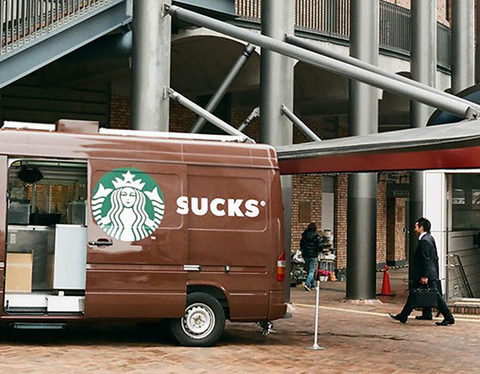 starbucks sucks terrible van stickers