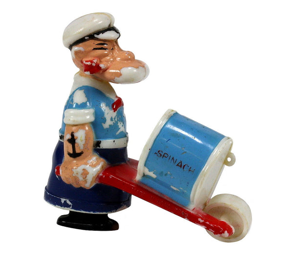 Vintage Popeye Wheelbarrow Children's Toy