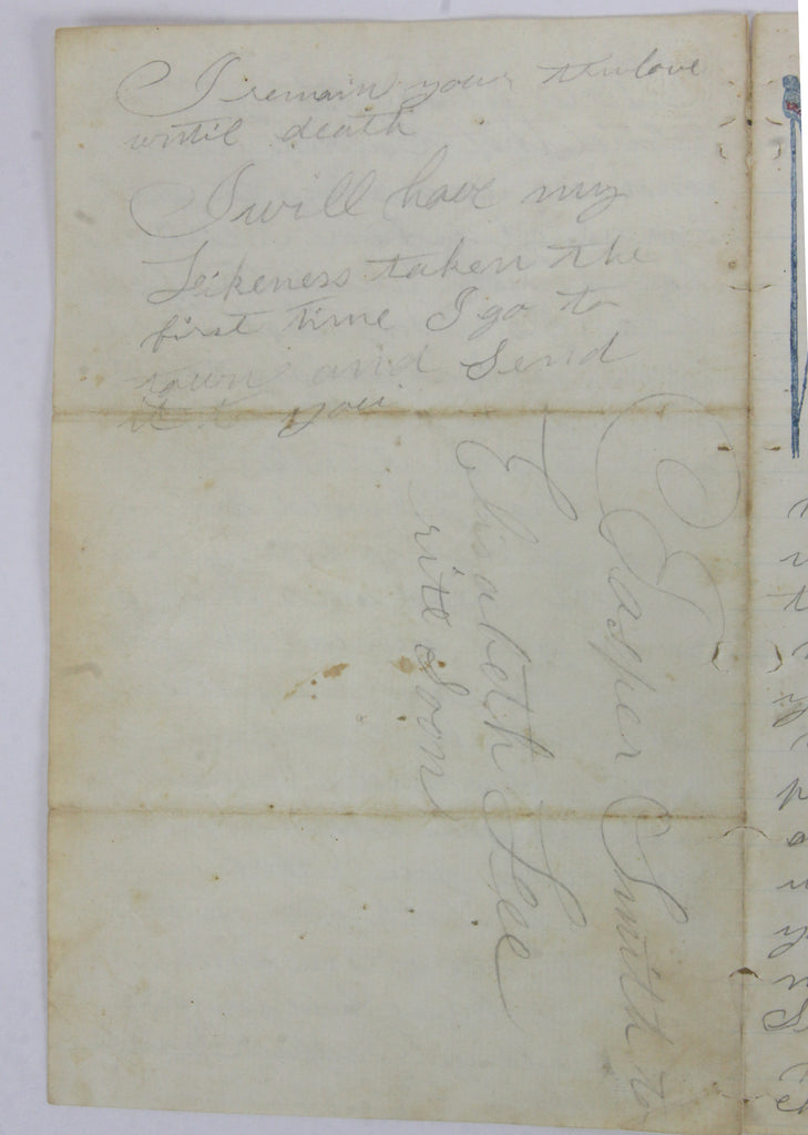 Civil War Letter closing