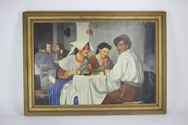 In a Roman Osteria painting reproduction