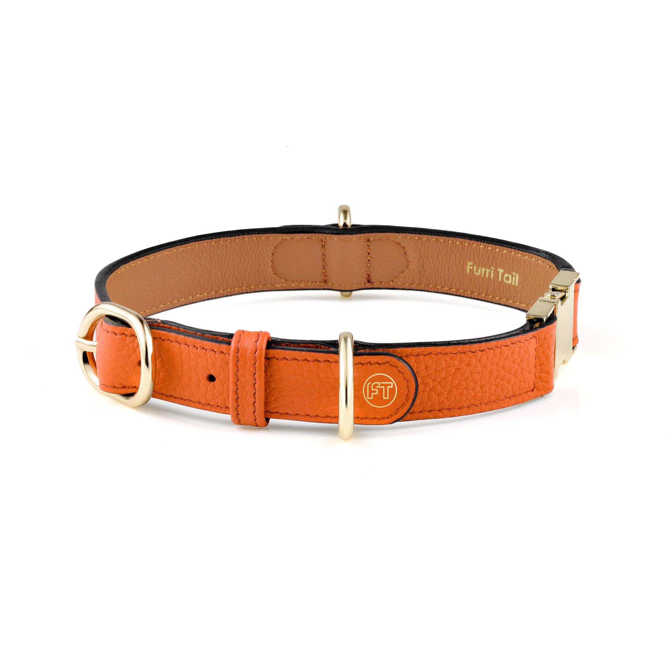Elegant Leather Dog Collar - Cognac – Furri Tail