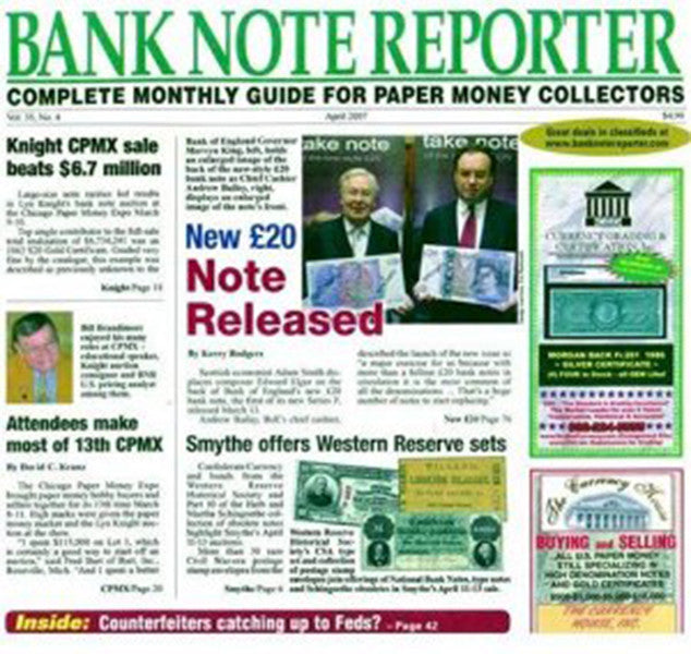 a bank note reporter was a