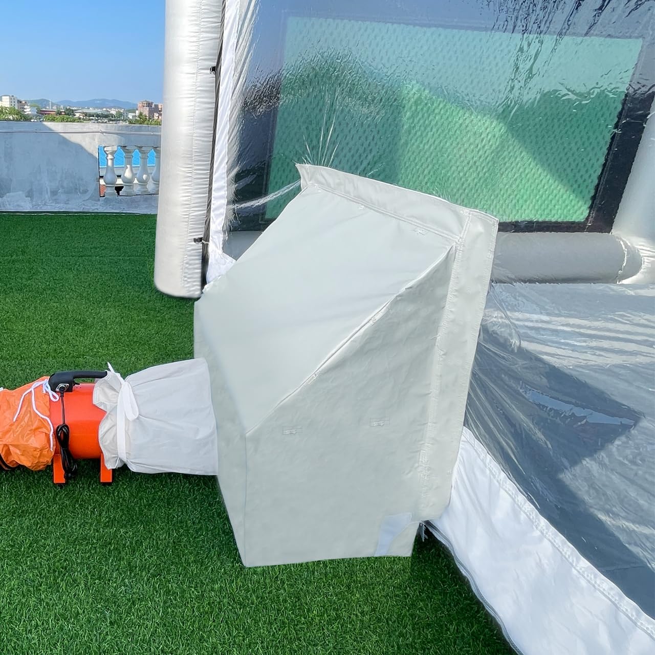 Inflatable Paint Booth Oversized Exhaust Ventilation Device with Efficient Filter Box, Helping Solve Overspray & Environmentally-Friendly(ONLY