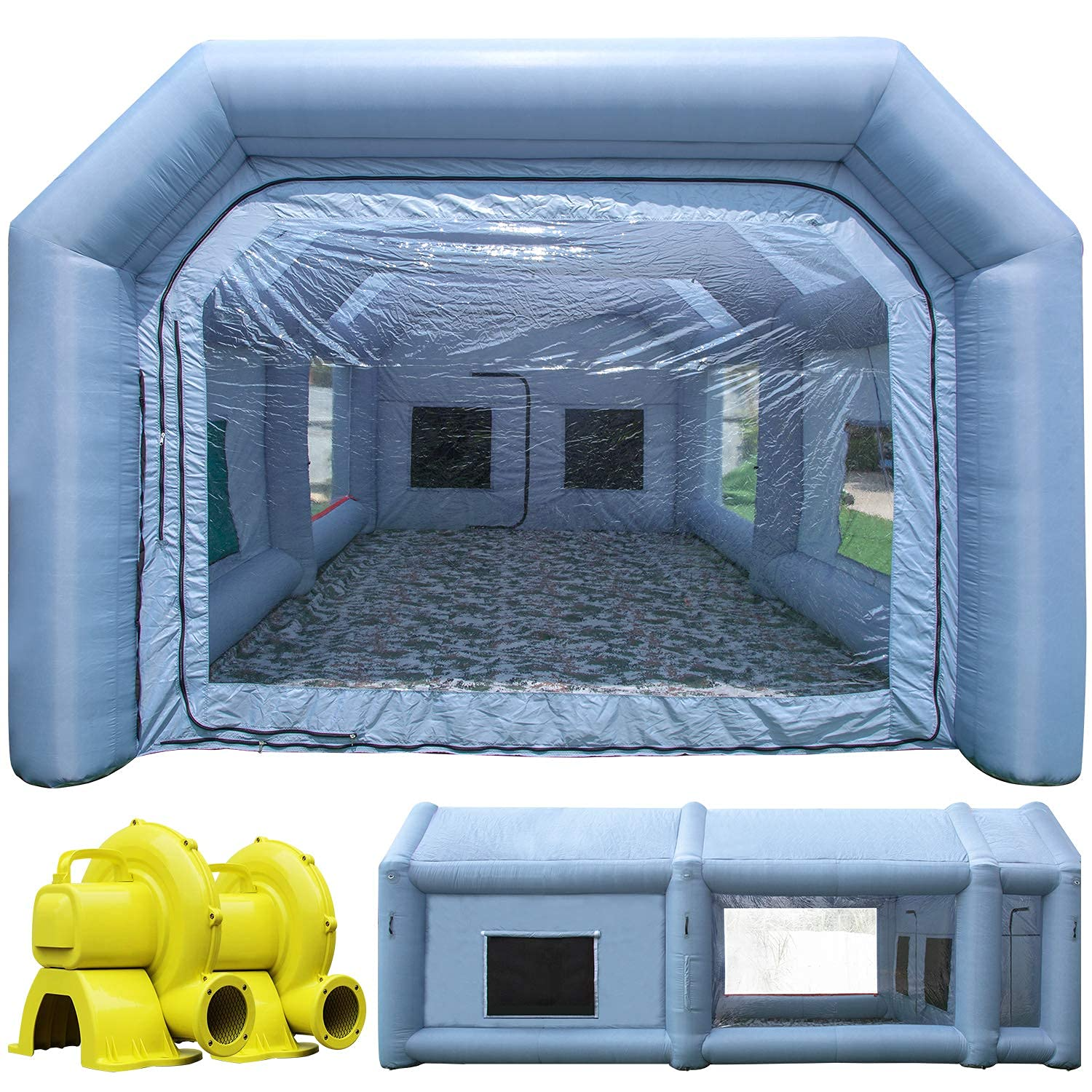 26ftLx15ftWX10ftH(8mLx4.5mWx3mH) Portable Mobile Inflatable Car Paint Spray  Booth Tent Cabin