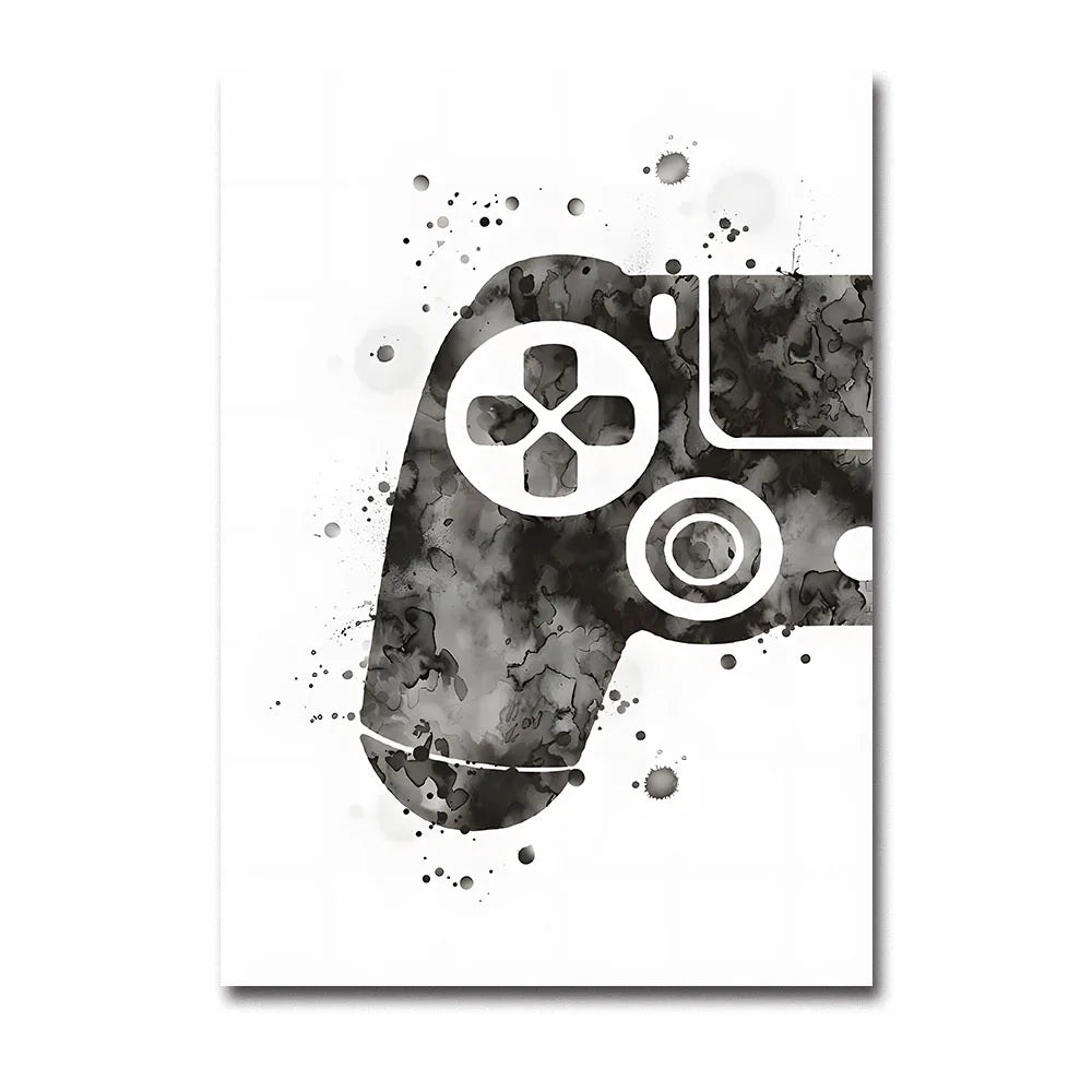 Ink Water Game Controller Art Posters