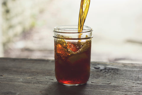 Iced tea in mason jar