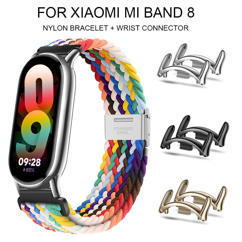 Nylon Loop for Xiaomi Mi Band 8 Strap SmartWatch Wristband Bracelet Correa  Replacement sport pulsera Watchband for Miband 8 NFC