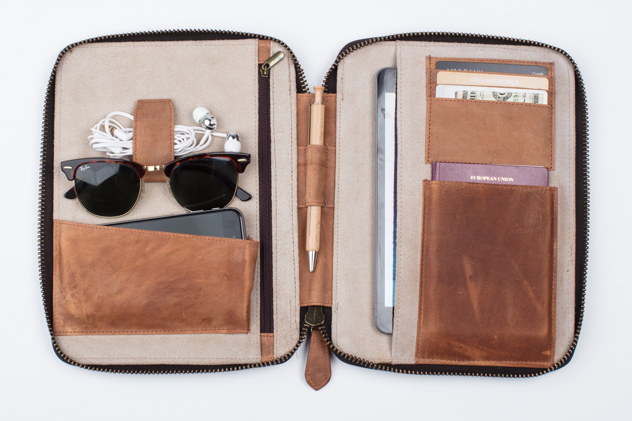 Organizer Medium Vintage Tan Lorton And Horn