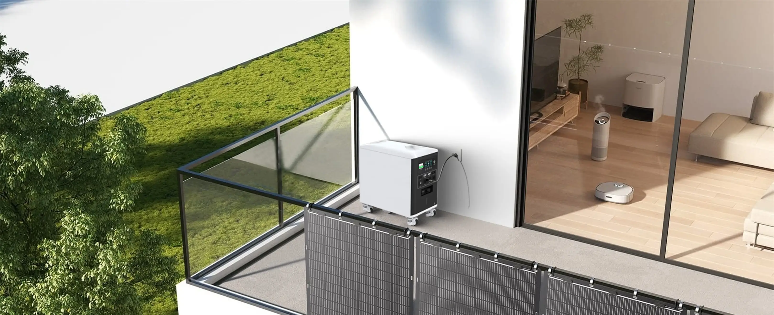 Balkon-Solaranlage