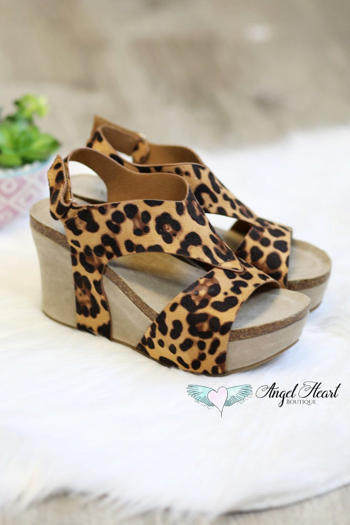 Catwalk Wedge - Leopard - SALE (Sizes 5 