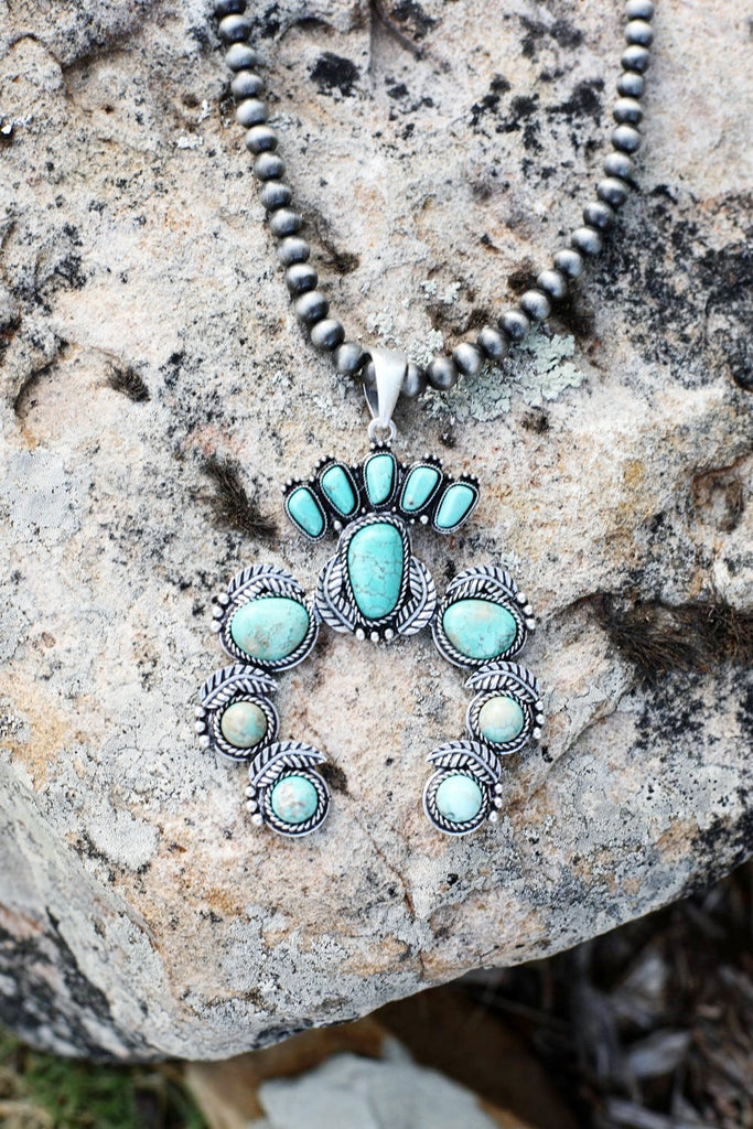 big turquoise necklace