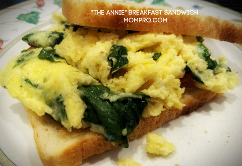 Piled High - "The Annie" Breakfast Sandwich - Image Provided by Jennie Louwes