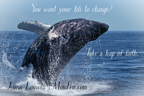 Take a Leap of Faith - Photo by: Matthew_Hull via Morguefile - Word Overlay by: Jennie Louwes
