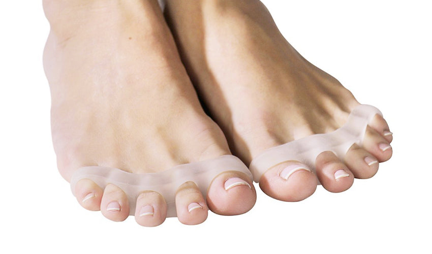 A close-up view of Awesome Toes, another brand of toe spacers