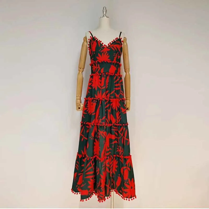 V-Neck Sleeveless Maxi Dress for Stylish Summer Look