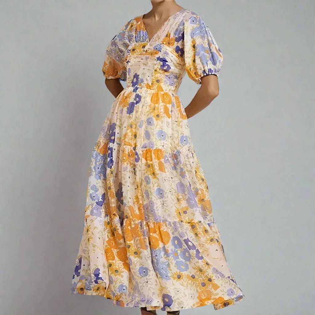 Elegant V-Neck Backless Long Dress for Women