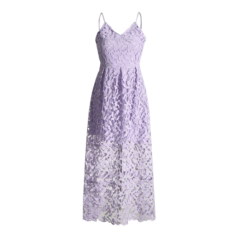 Elegant V-Neck Floral Camisole Dress for Women