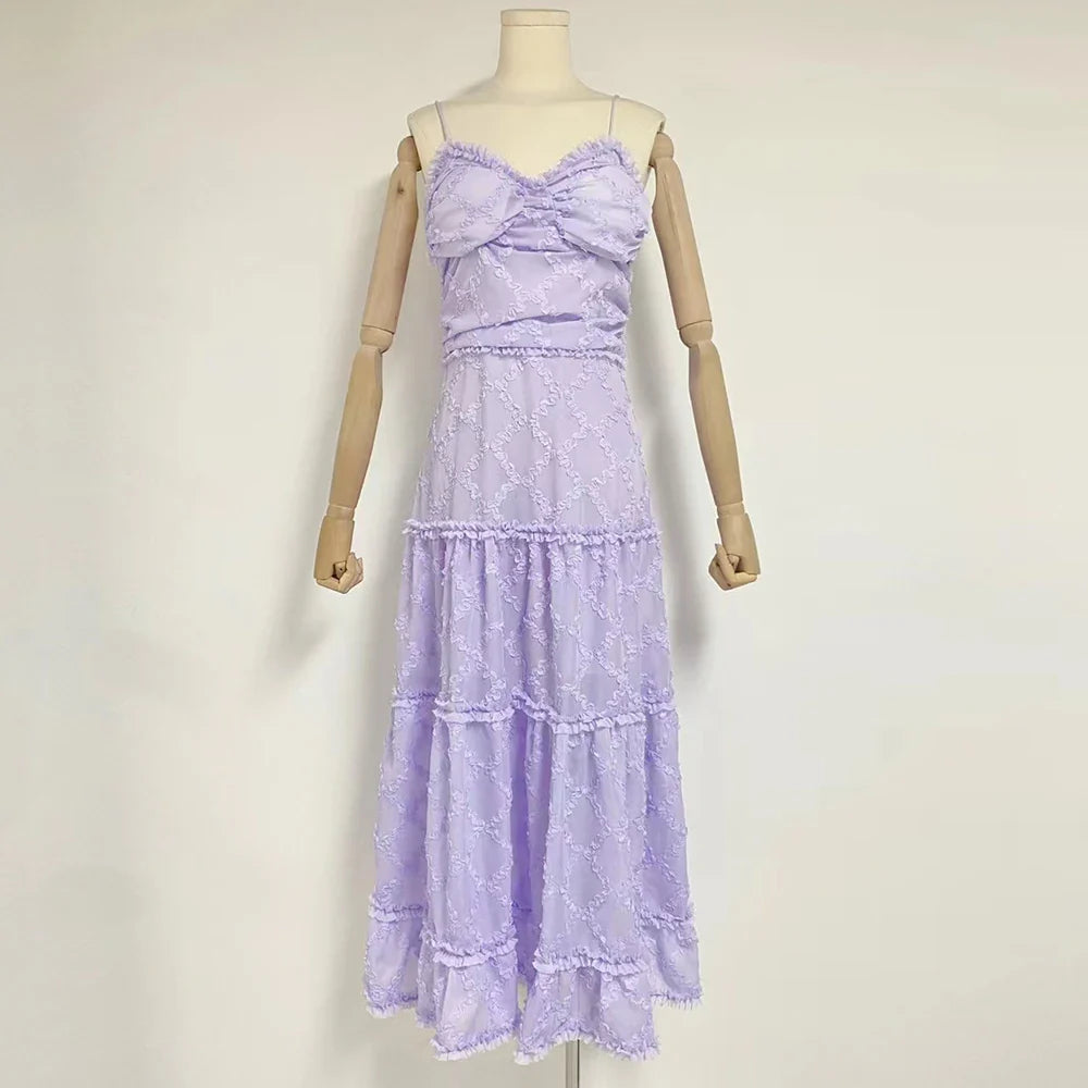 Elegant Backless Sleeveless Solid Long Dress for Women