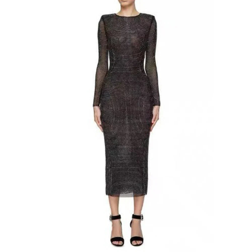Stylish Slimming Bodycon Dress with Long Sleeves