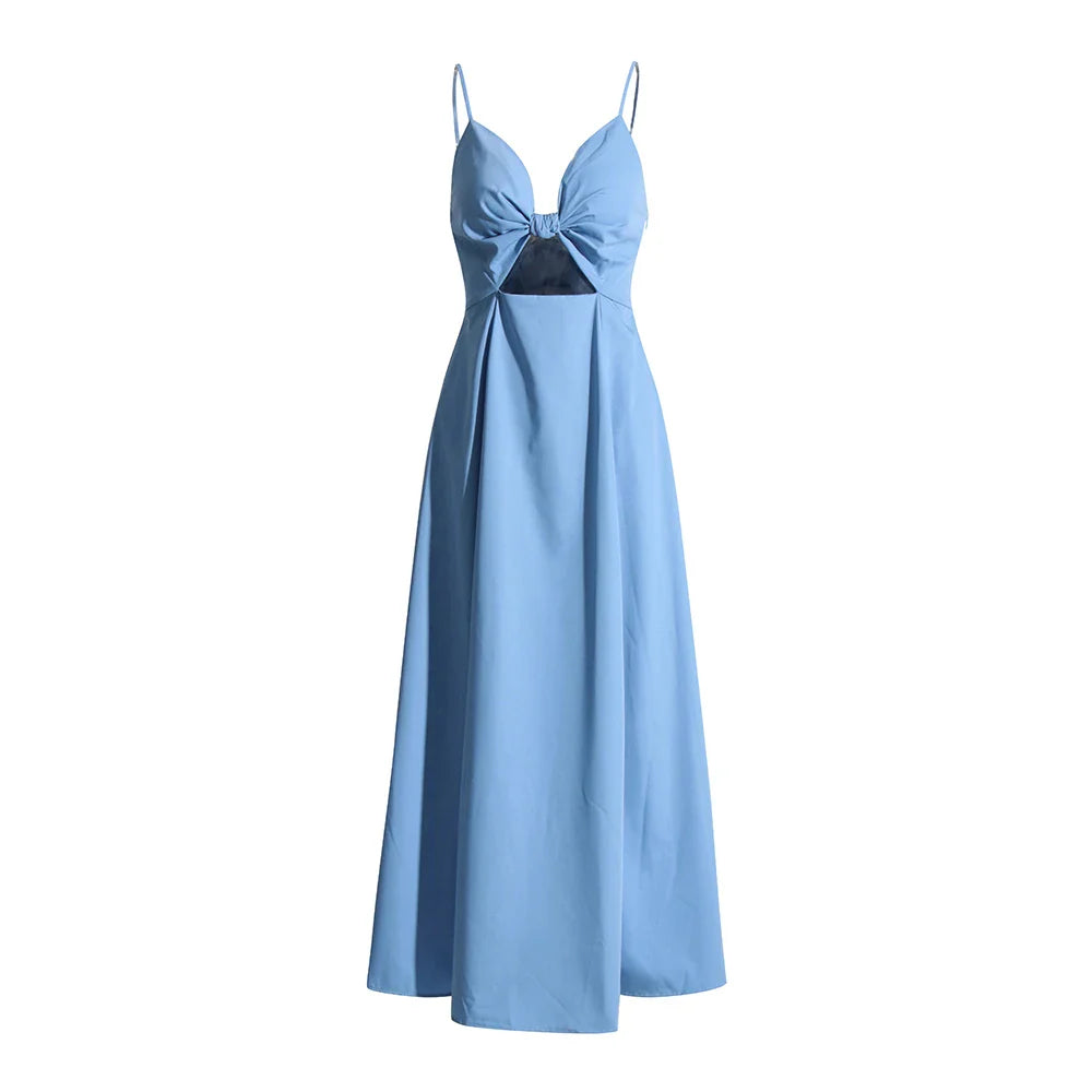 Off Shoulder V Neck A-Line Casual Dress for Women
