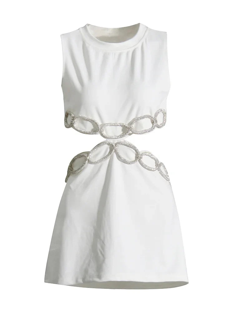 Elegant Hollow Out Bodycon Mini Dress for Women