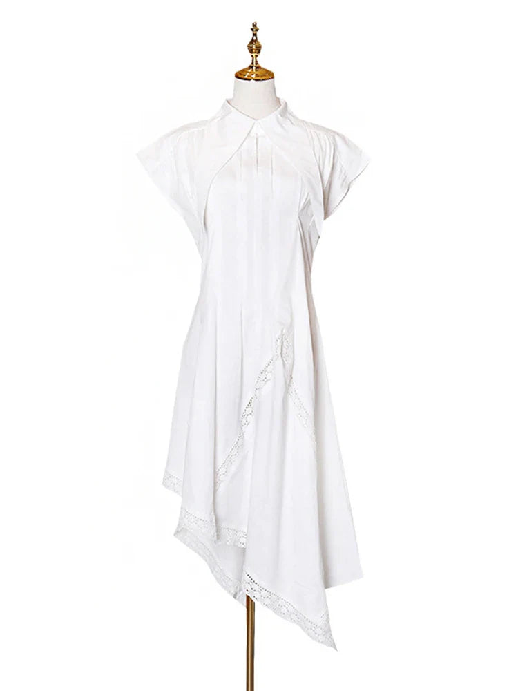 Chic Asymmetrical Sleeveless Shirt Dress for Women