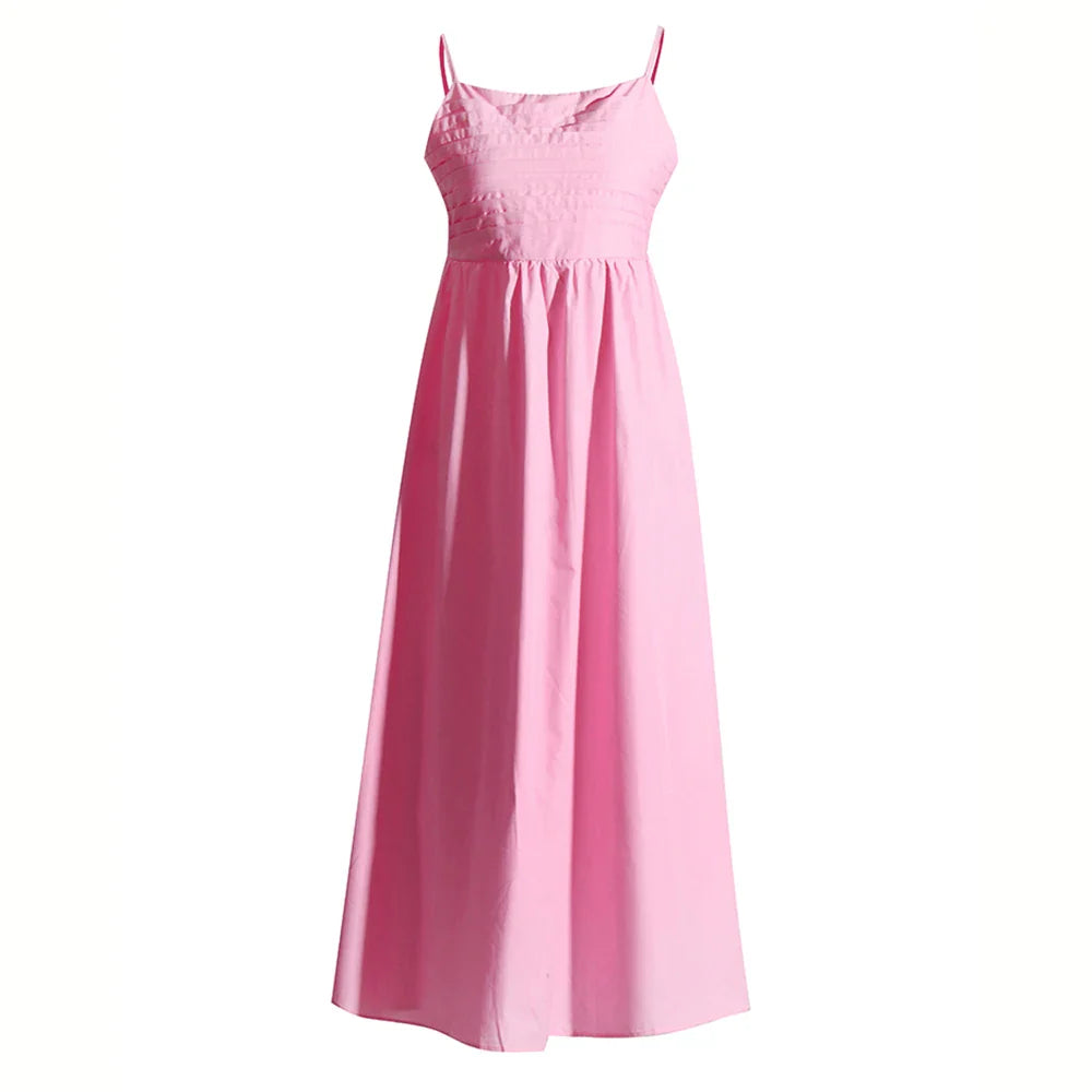 Elegant Backless High Waist Casual Dress for Women