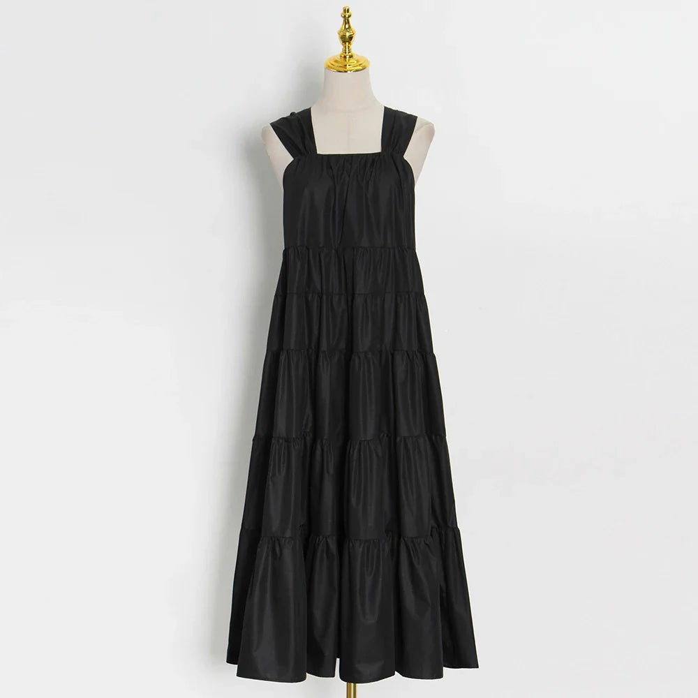 Chic Summer A-Line Dress with Bowknot Detail